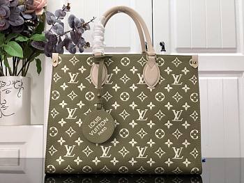 Louis Vuitton OnTheGo MM M46060 MOSS GREEN 35x27x14cm