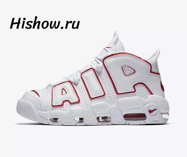 Nike Air More Uptempo White Varsity Red Outline  921948-102 - 1