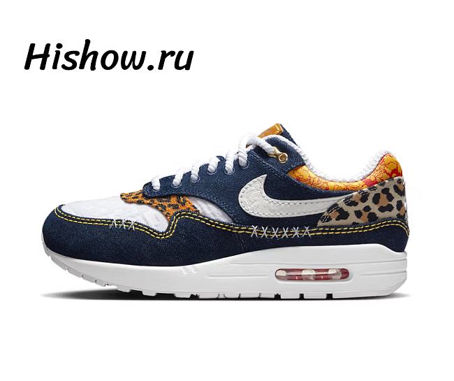 Nike Air Max 1 Premium Denim Leopard FJ4452-432 - 1