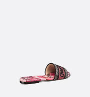 Dior Dway Slide Embroidered Cotton and Indy Pink Multicolor Toile de Jouy Voyage Motif - 4
