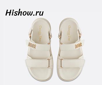 Dioract Sandal Deep White Lambskin KCQ547LAB_S03W