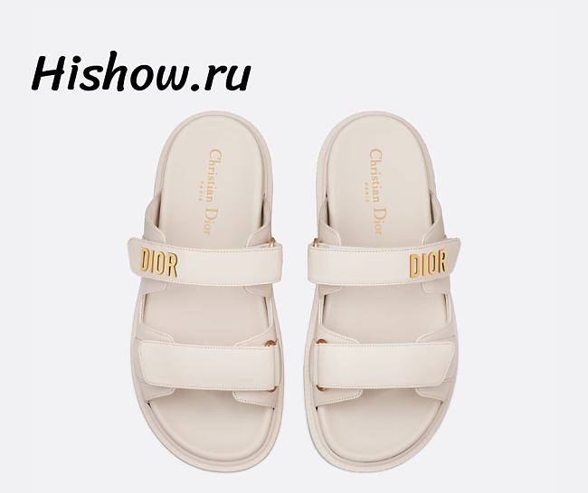 Dioract Slide White Lambskin KCQ718LAB_S03W - 1