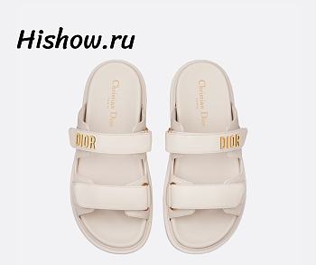 Dioract Slide White Lambskin KCQ718LAB_S03W