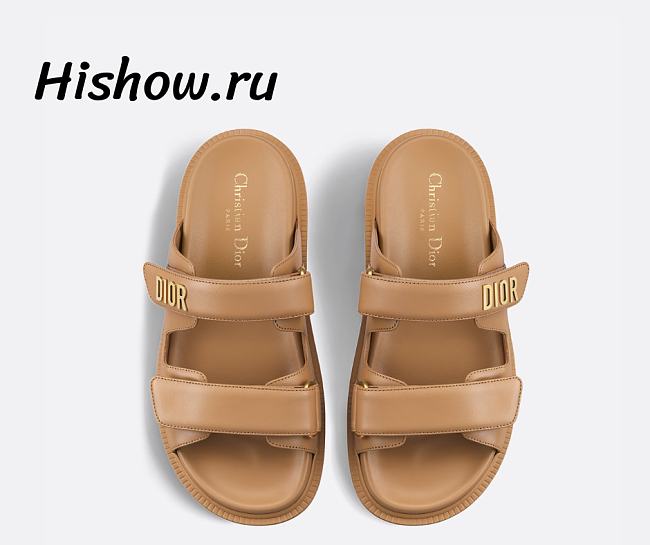 Dioract Slide Deep Beige Lambskin KCQ718LAB_S06T - 1