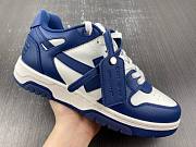 OFF-WHITE Out Of Office OOO Low Tops White Navy Blue Suede OMIA189F22LEA0020142 - 2