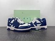 OFF-WHITE Out Of Office OOO Low Tops White Navy Blue Suede OMIA189F22LEA0020142 - 4