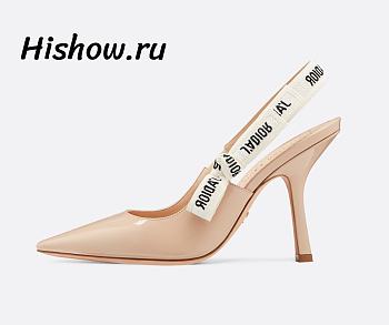 J'aDior Slingback Pump Nude Patent Calfskin 9cm