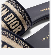 Dior Dway Slide Deep Blue Embroidered Cotton KCQ166ERC_S56B - 3