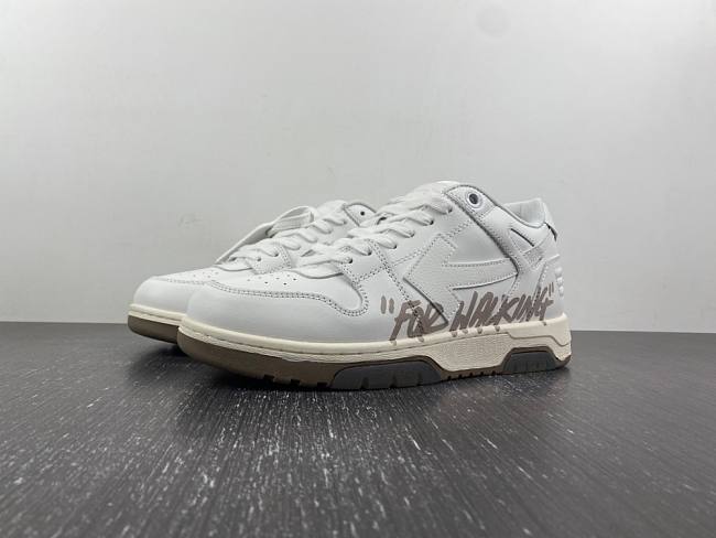 OFF-WHITE Out Of Office OOO Low Tops For Walking White Royal Brown - 1