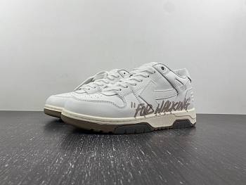 OFF-WHITE Out Of Office OOO Low Tops For Walking White Royal Brown