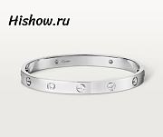 Catier Love Bracelet 4 Diamonds White Gold 6.1 mm - 1