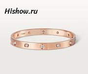 Catier Love Bracelet 10 Diamonds Rose Gold 6.1 mm - 1