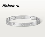 Catier Love Bracelet 10 Diamonds White Gold 6.1 mm - 1