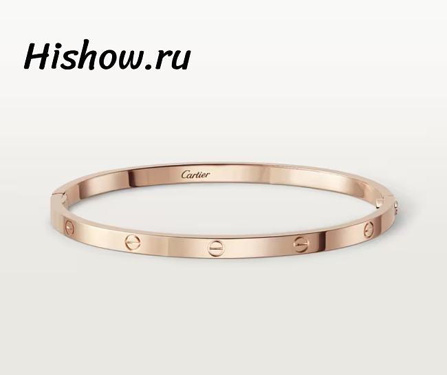 Catier Love Bracelet Small Model Rose Gold 3.65 mm - 1