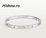 Catier Love Bracelet Small Model 6 Diamonds White Gold 3.65 mm - 1