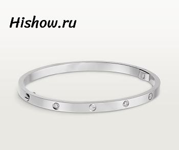 Catier Love Bracelet Small Model 6 Diamonds White Gold 3.65 mm