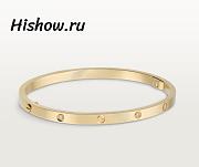 Catier Love Bracelet Small Model 6 Diamonds Yellow Gold 3.65 mm - 1