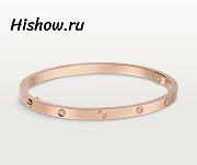 Catier Love Bracelet Small Model 6 Diamonds Rose Gold 3.65 mm - 1