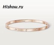 Catier Love Bracelet Small Model 10 Diamonds Rose Gold 3.65 mm - 1