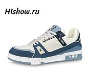 Louis Vuitton Trainer Sneaker Blue 1ABLUR - 1