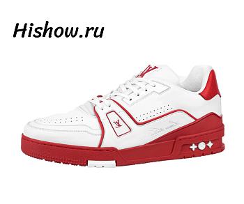 Louis Vuitton Trainer White Red Signature