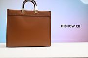 Fendi Sunshine Medium Brown Leather Shopper Medium - 4