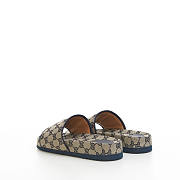 Gucci Canvas Slide Sandal Beige and Blue 692951 2HK60 4061 - 4