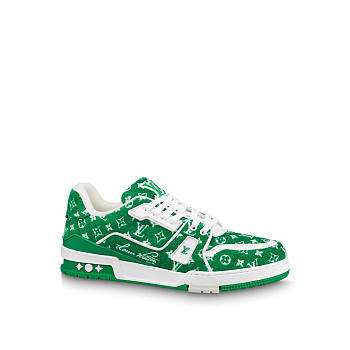 Louis Vuitton Trainer Sneaker Green 1ABFSB