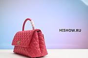 Chanel Flap Pink Bag With Top Handle Grained Calfskin 24x10x14cm - 2