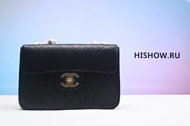 Chanel Classic Double Flap Bag Medium Black 25cm - 1