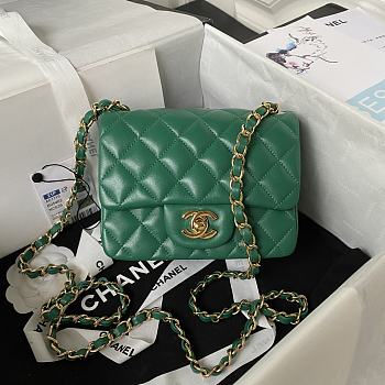 Chanel Should bag 1115 Green Size 17x13x7cm (Gold Wire)