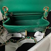 Chanel Should bag 1115 Green Size 17x13x7cm (Gold Wire) - 2