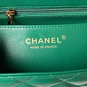Chanel Should bag 1115 Green Size 17x13x7cm (Gold Wire) - 5