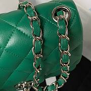 Chanel Should bag 1115 Green Size 17x13x7cm (Silver Wire) - 2