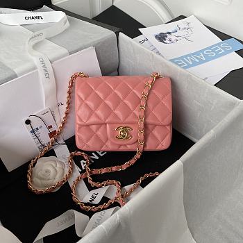 Chanel Should bag 1115 Pink Size 17x13x7cm (Gold Wire)