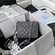 Chanel Should bag 1115 Grey Size 17x13x7cm (Gold Wire) - 4