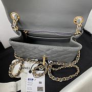 Chanel Should bag 1115 Grey Size 17x13x7cm (Gold Wire) - 2
