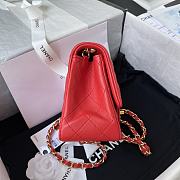 Chanel Should bag 1115 Red Size 17x13x7cm (Gold Wire) - 5