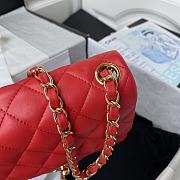Chanel Should bag 1115 Red Size 17x13x7cm (Gold Wire) - 3