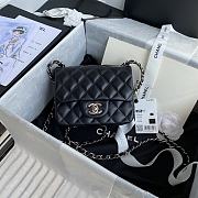 Chanel Should bag 1115 Black Size 17x13x7cm (Silver Wire) - 5