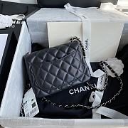Chanel Should bag 1115 Black Size 17x13x7cm (Silver Wire) - 4