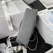 Chanel Shoulder Bag New Mini 1116 Grey (Gold Wire) 20X14X7CM - 4