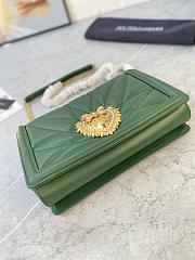 Dolce & Gabbana Medium Devotion Bag in Quilted Nappa Leather Green - 2
