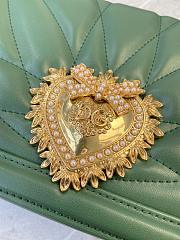 Dolce & Gabbana Medium Devotion Bag in Quilted Nappa Leather Green - 4