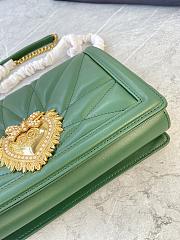 Dolce & Gabbana Medium Devotion Bag in Quilted Nappa Leather Green - 3