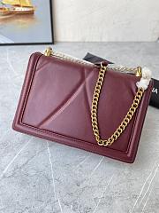 Dolce & Gabbana Medium Devotion Bag in Quilted Nappa Leather Burgundy - 6