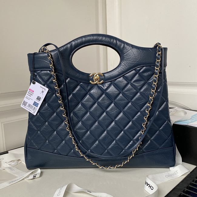 Chanel Handbag Navy AS1010A Size35x39x8cm - 1