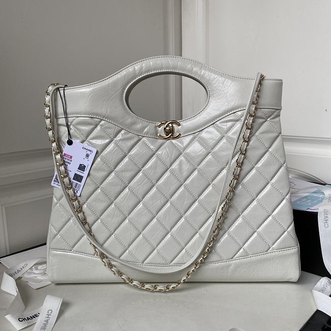 Chanel Handbag White AS1010A Size35x39x8cm - 1
