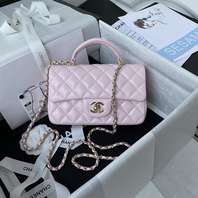 Chanel Handbag Pink AS2431A Size20x12x6cm - 1