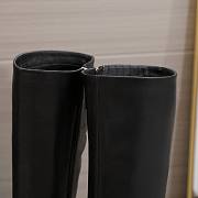 Versace Pin-Point Knee-High Boots Black - 6